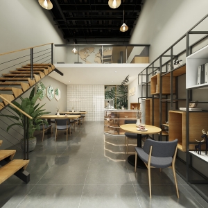 Quán cafe có gác nhỏ